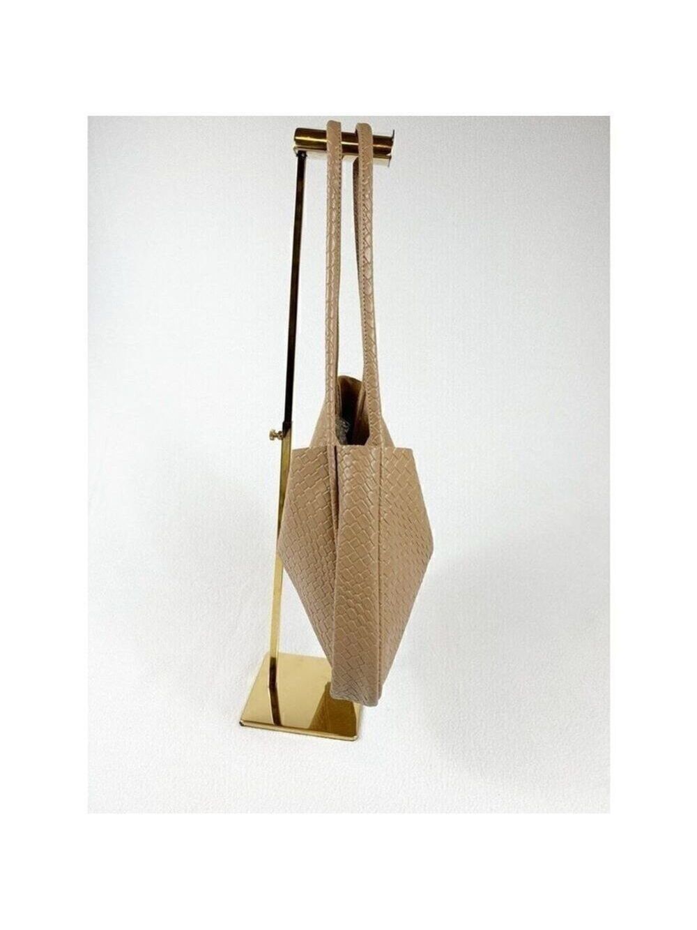 Vintage-Style Tan Woven Shoulder Bag – New Without Tags - Picture 3 of 5